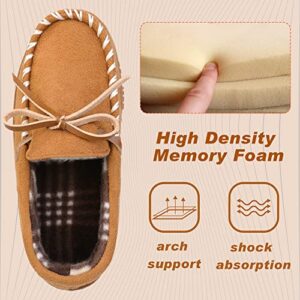 NCCB Boys Slippers Girls Slippers Moccasin Memory Foam Winter Nonslip Indoor Outdoor Slippers Beige 1