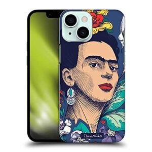 head case designs officially licensed frida kahlo flowers sketch hard back case compatible with apple iphone 13 mini