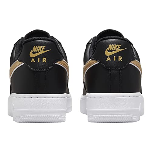 Nike Womens WMNS Air Force 1 '07 ESS DD1523 001 Black/Gold - Size 7.5W