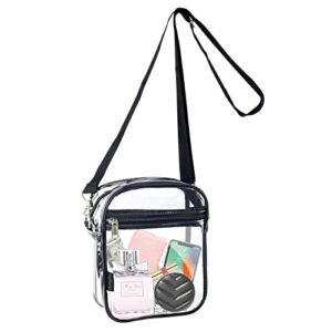 ketiee clear crossbody bag, stadium approved clear purse bag for concerts sports events festivals