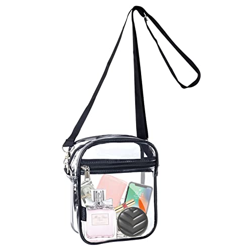 KETIEE Clear Crossbody Bag, Stadium Approved Clear Purse Bag for Concerts Sports Events Festivals