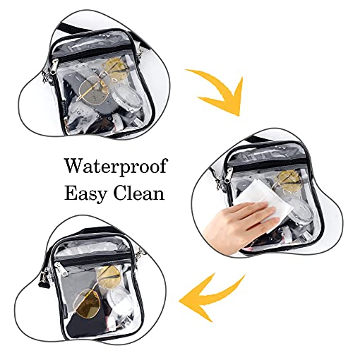 KETIEE Clear Crossbody Bag, Stadium Approved Clear Purse Bag for Concerts Sports Events Festivals