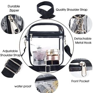 KETIEE Clear Crossbody Bag, Stadium Approved Clear Purse Bag for Concerts Sports Events Festivals