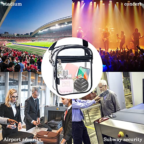 KETIEE Clear Crossbody Bag, Stadium Approved Clear Purse Bag for Concerts Sports Events Festivals