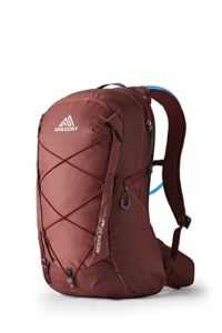 gregory mountain products inertia 24 h2o hydration backpack, brick red, one size