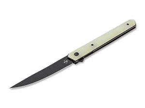 bÖker plus kwaiken air - minimalist and ultra light weight edc pocket knife, g10, titanium, cocobolo handles, designed by lucas burnley (jade)