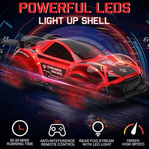 Liberty Imports Buggy Remote Control Race Car Kids- 2.4 GHZ Fast Stunt RC Race Car Toy LED Light Racer with Smoke, Rechargeable Battery Race Car Mist Boys Fog Racer