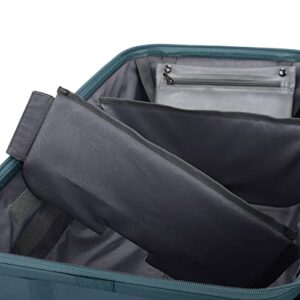 Traveler's Choice Ultimax II 26" Medium Trunk Spinner Luggage, Tie Down Straps, Teal, Checked Inch