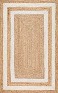 6x9,8x10,9x12,10x14 ft. handmade indian braided rug natural jute braided rug patio rug/ entryway rug/ hall rug/ kitchen rug/ bedroom rug/ indian durrie (4x6 ft area rug)