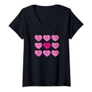 Barbie - Valentines Day Candy Sweethearts V-Neck T-Shirt