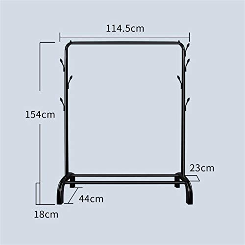 liushop Coat Rack Floor Coat Rack Indoor Single Pole Clothes Shelf Balcony Clothes Pole Outdoor Drying Rack Portable Coat Rack