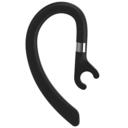 Replacement Ear Hooks for Earpiece, AMZLUV Solf Silicon Flexible Earpiece Clamp/Ear Loop Clips for Single-Ear Bluetooth Headset, Compatible with New Bee, Plantronics, and Other Brands-Set of 3 (Black)