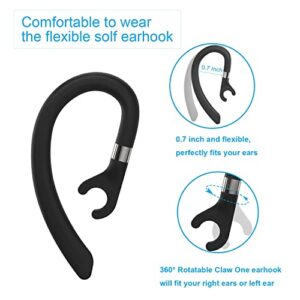 Replacement Ear Hooks for Earpiece, AMZLUV Solf Silicon Flexible Earpiece Clamp/Ear Loop Clips for Single-Ear Bluetooth Headset, Compatible with New Bee, Plantronics, and Other Brands-Set of 3 (Black)