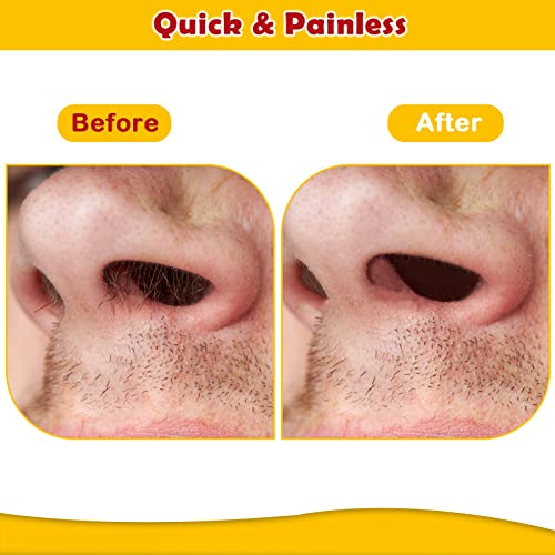 120g Wax Nose Wax Kit, Nose Hair Wax, Nose Wax with 40 Applicators and 20 Wipes, Quick and Painless Nose Hair Waxing Kit for Men and Women, Nose Hair Remover Wax Kits Used 20~25 Times Usage
