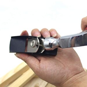 Mini Trimming Planer,DIY Model Making Tool Woodworking Pocket Plane Hand Adjustable for Trimming Projects.(Black,3.35 * 1.18 * 1.38inch)