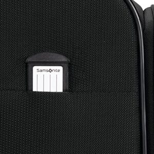 Samsonite Aspire DLX Softside Expandable Luggage with Spinners, Black, 2PC SET (Carry-on/Medium)