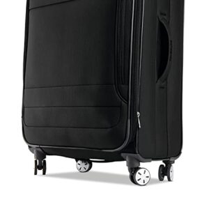 Samsonite Aspire DLX Softside Expandable Luggage with Spinners, Black, 2PC SET (Carry-on/Medium)