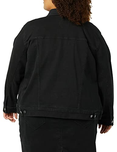 Amazon Essentials Women's Jean Jacket (Available in Plus Size), Black Wash, Medium