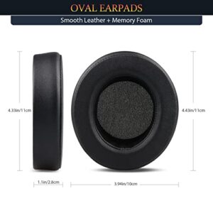 Kraken Pro V2 Replacement Ear Pads Cushions, Oval Earpads for Razer Kraken Pro V2 Razer Kraken 7.1 V2 Headphone Ear Cups Earmuffs Made of Premium Protein Leather & Memory Foam Easy Installation(Black)