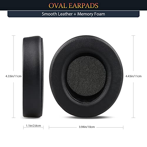 Kraken Pro V2 Replacement Ear Pads Cushions, Oval Earpads for Razer Kraken Pro V2 Razer Kraken 7.1 V2 Headphone Ear Cups Earmuffs Made of Premium Protein Leather & Memory Foam Easy Installation(Black)