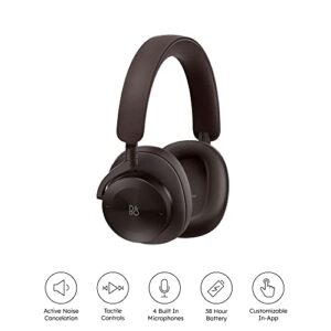 Beoplay H95 by B&O Premium Comfortable Wireless Active Noise Cancelling (ANC) Over-Ear Headphones with 38 Hours Battery Life and Protective Carrying Case, Chestnut