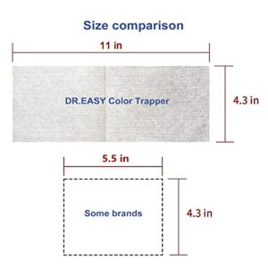 DR.EASY Color Trapper sheets for Laundry 72Ct,Remove dyes,fluorescent & heavy metals in laundry,Special Pores Texture absorb dyes & fluorescent more & faster,unscented,no Chemicals,safe in dryer