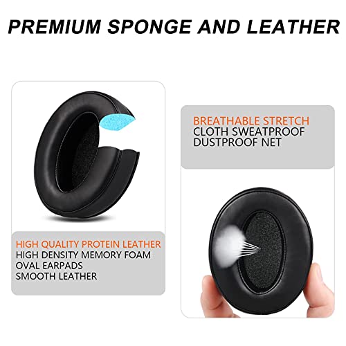 Replacement Heaphone Ear Pads Cushions for Sennheiser HD4.50BT HD4.50BTNC HD4.40BT,Headset Earpads for Sennheiser with Durable Leather and Comfortable Sponge-Black Color