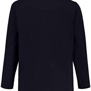 JP 1880 Menswear Big & Tall Plus Size L-8XL Henley, Basic, Top, Long-Sleeve, Button Placket, Up to 8XL Dark Navy XXXXX-Large 702555730