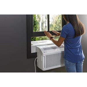 GE Profile ClearView Window Air Conditioner 6,100 BTU, WiFi Enabled, Ultra Quiet for Small Rooms, Full Window View with Easy Installation, Energy-Efficient Cooling, 6K Window AC Unit, White