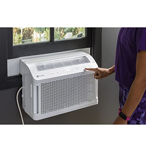 GE Profile ClearView Window Air Conditioner 6,100 BTU, WiFi Enabled, Ultra Quiet for Small Rooms, Full Window View with Easy Installation, Energy-Efficient Cooling, 6K Window AC Unit, White