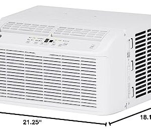 GE Window Air Conditioner 8000 BTU, Wi-Fi Enabled, Black, Energy-Efficient Cooling for Medium Rooms, 8K BTU Window AC Unit with Easy Install Kit, Control Using Remote or Smartphone App,White