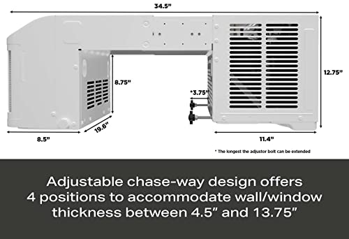 GE Profile ClearView Window Air Conditioner 8,300 BTU, WiFi Enabled, Ultra Quiet for Medium Rooms, Full Window View with Easy Installation, Energy-Efficient Cooling, 8K Window AC Unit, White