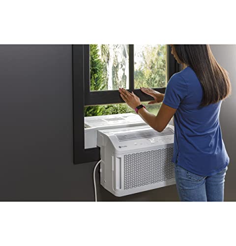 GE Profile ClearView Window Air Conditioner 8,300 BTU, WiFi Enabled, Ultra Quiet for Medium Rooms, Full Window View with Easy Installation, Energy-Efficient Cooling, 8K Window AC Unit, White