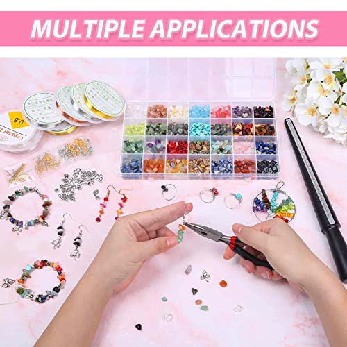 selizo Ring Making Kit with Crystal Beads, 28 Colors Crystal Jewelry Making Kit with Crystals, Jewelry Wire, Pliers and Earring Making Supplies for Jewelry Making