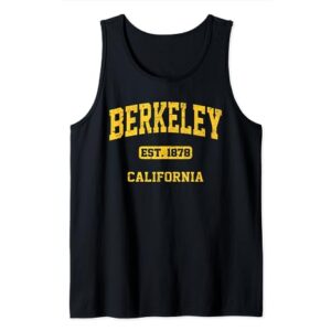 Berkeley California CA Vintage State Athletic Style Tank Top