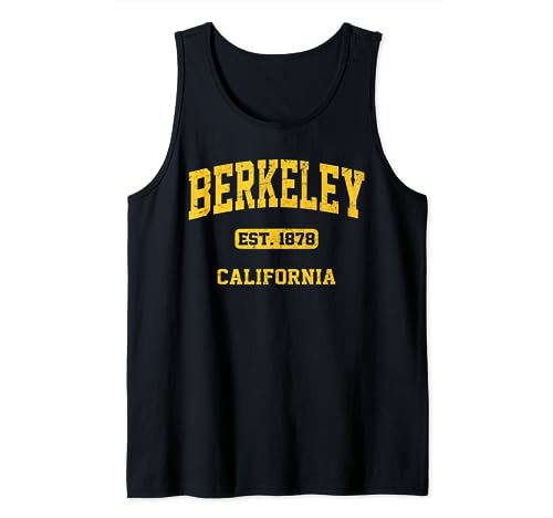 Berkeley California CA Vintage State Athletic Style Tank Top