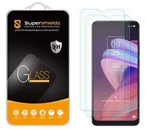 supershieldz (2 pack) designed for tcl 10 se tempered glass screen protector, anti scratch, bubble free