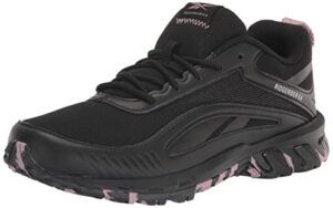 reebok women's ridgerider 6.0 hiking shoe, black/pure grey/infused lilac, 10