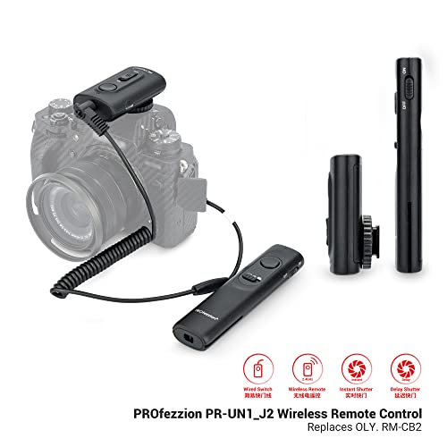 PROfezzion [164'] Wireless Shutter Release Remote Control for Olympus OM-1 OM-5 OM-D E-M1 E-M5 Mark III Mark II E-M1X Camera, Radio Control Shutter Release with AAA Battery