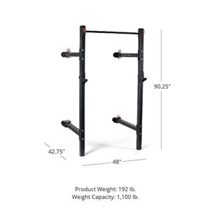 Titan Fitness X-3 Series 82-inch Wall Mounted Folding Power Rack, Space Savings Rack, Folds up to 8â€ from the Wall