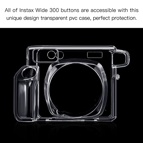 Fintie Protective Clear Case for Fujifilm Instax Wide 300 Instant Film Camera - Crystal Hard Cover with Precise Cutout, Clear