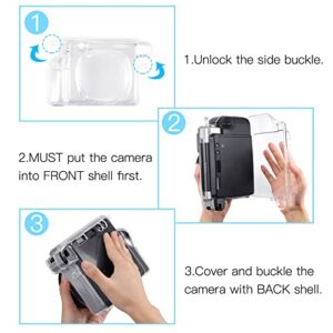 Fintie Protective Clear Case for Fujifilm Instax Wide 300 Instant Film Camera - Crystal Hard Cover with Precise Cutout, Clear