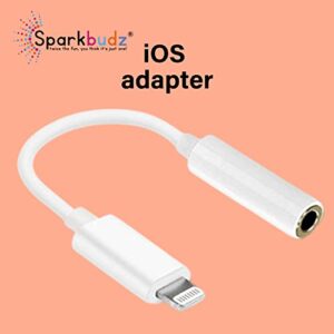 Sparkbudz-Two Person Zipper Earphones Built into one. Individual Volume Controls and Microphones. iOS Adapter