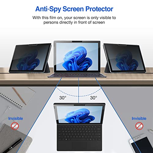 ProCase Microsoft Surface Pro 8 Surface Pro X 13 inch Privacy Screen Protector, Anti-Spy Tempered Glass Ultra Thin Tinted Screen Film Guard for 13.0 Inch Surface Pro 8 Pro X 2021 Release