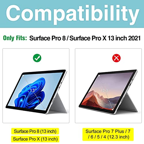 ProCase Microsoft Surface Pro 8 Surface Pro X 13 inch Privacy Screen Protector, Anti-Spy Tempered Glass Ultra Thin Tinted Screen Film Guard for 13.0 Inch Surface Pro 8 Pro X 2021 Release