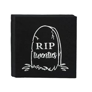 rip twenties napkins,death to my 20s napkins, 30th birthday napkins,rip to my 20s birthday decorations,death to my 20s birthday decorations,30th birthday party supplies(5 x 5 in, silver foil, 50-pack)