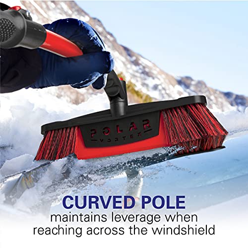 Mallory 14186ML Maxx-Force 52” Extendable Snowbrush and Ice Scraper Crossover Snow Tool, Red