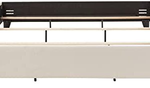 Republic Design House Upholstered Bed Frame Only, Ivory, California King Size, (375-FO-BR)