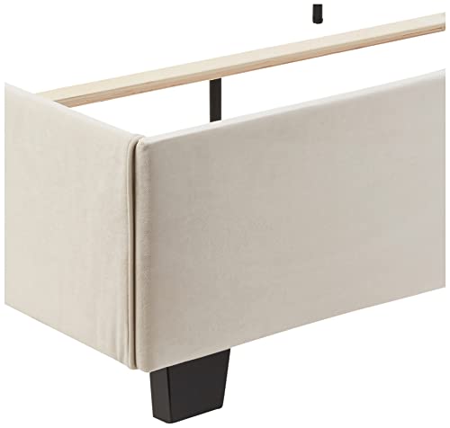 Republic Design House Upholstered Bed Frame Only, Ivory, California King Size, (375-FO-BR)