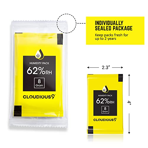 62% 2-Way Humidity Pack Regulator 8 Gram - 12 Count PAK for Humidors Herb Flower - Individually Sealed Bag – Solution for Convenient Humidification